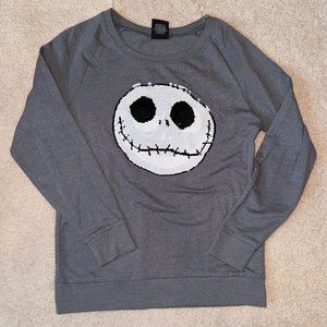 Disney Nightmare Before Christmas Jack Gray, Reversible Sequin Top Small